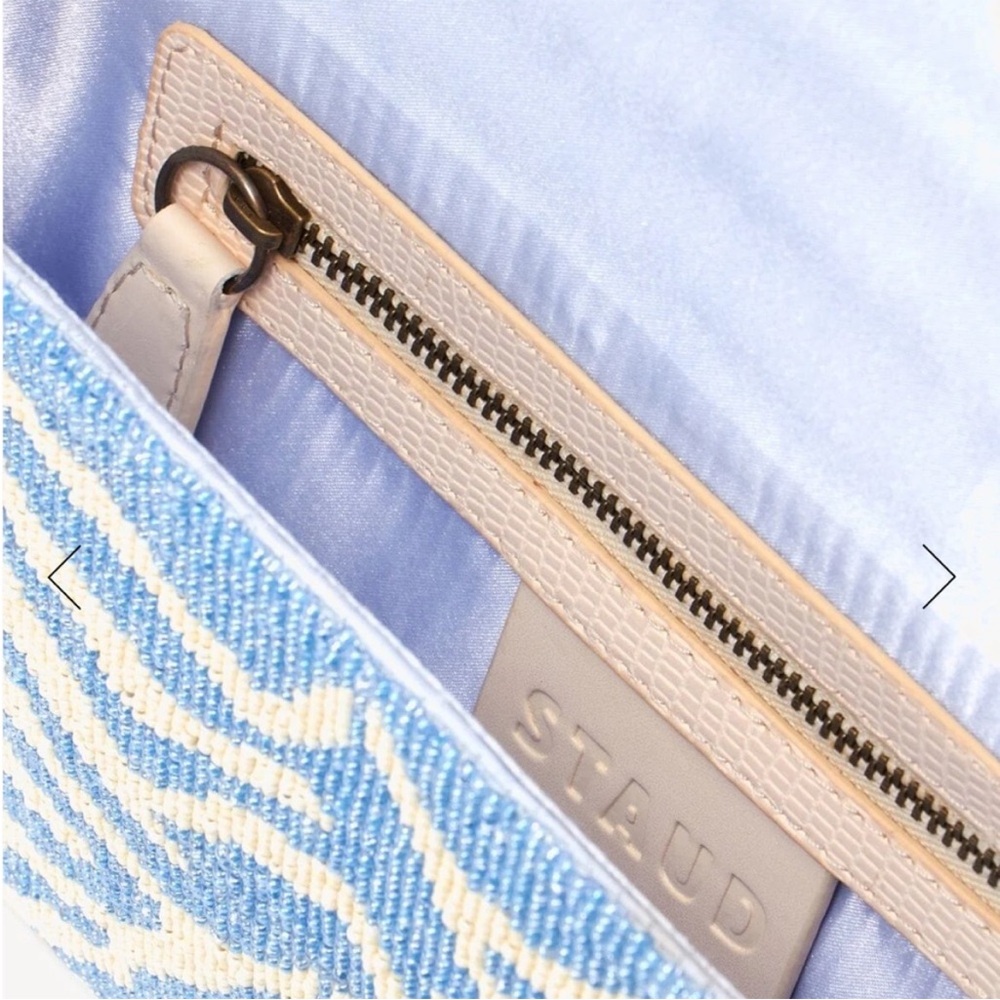 EUC Blue and White Zebra Staud Tommy Bag - Picture 3 of 3